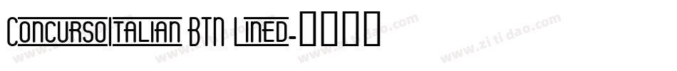 ConcursoItalian BTN Lined字体转换